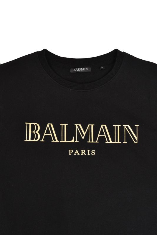BALMAIN GOLD LOGO SWEATSHIRT