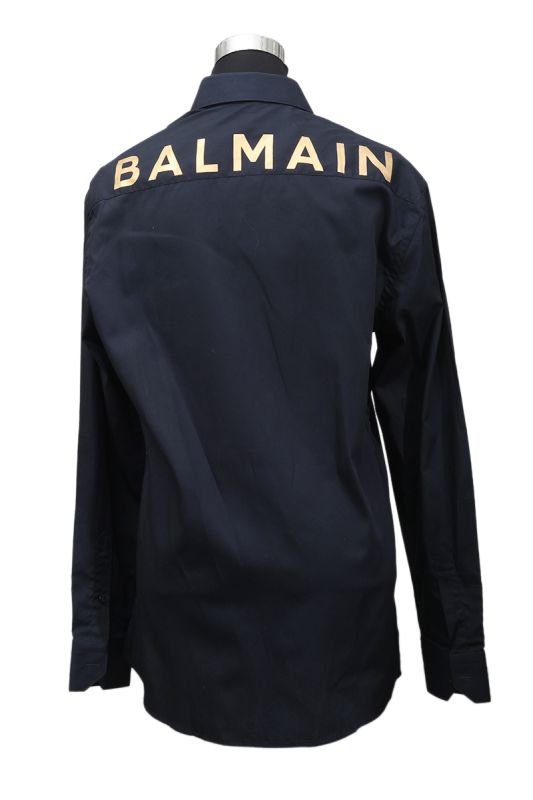 BalmainPlain Blue Shirt