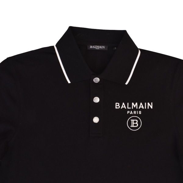 BALMAIN POLO T-SHIRT WITH LOGO