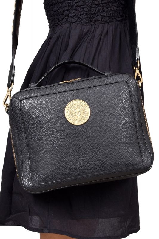 Balmain Reporter Golden Logo Crossbody Bag