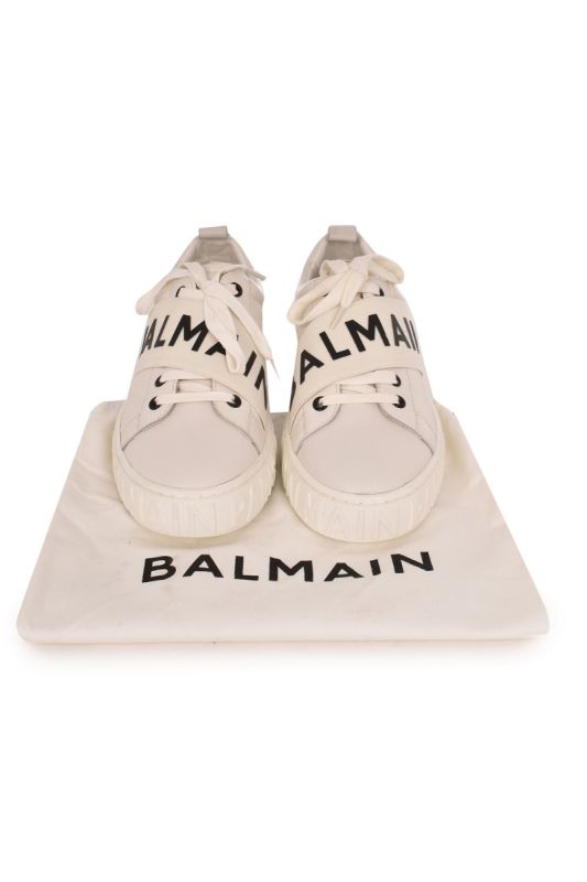 BALMAIN WHITE LOGO SNEAKERS