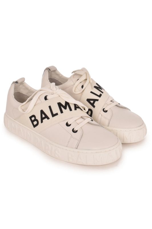 BALMAIN WHITE LOGO SNEAKERS