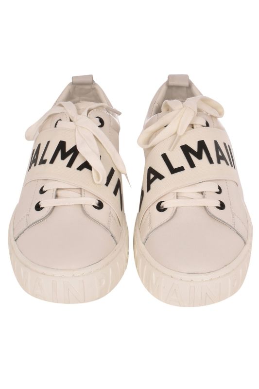 BALMAIN WHITE LOGO SNEAKERS