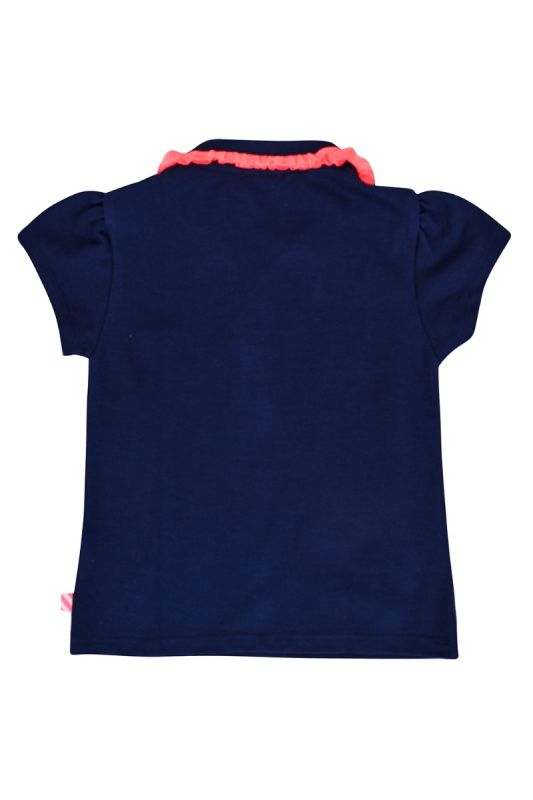 BILLIEBLUSH PIQUE POLO SHIRT WITH FRILLS