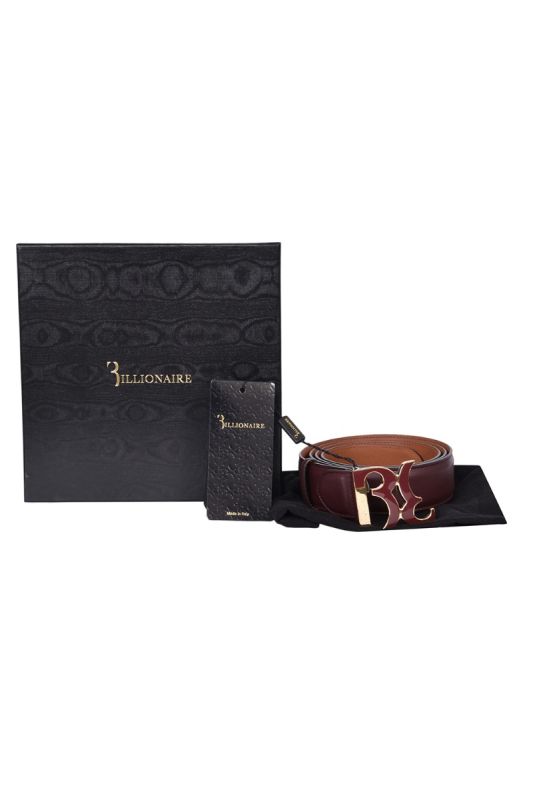 Billionaire Double B Plaque Buckle Belt