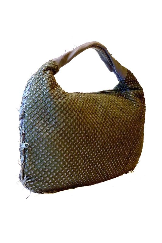 BOTTEGA INTRECCIATO FABRIC WEAVE HOBO BAG