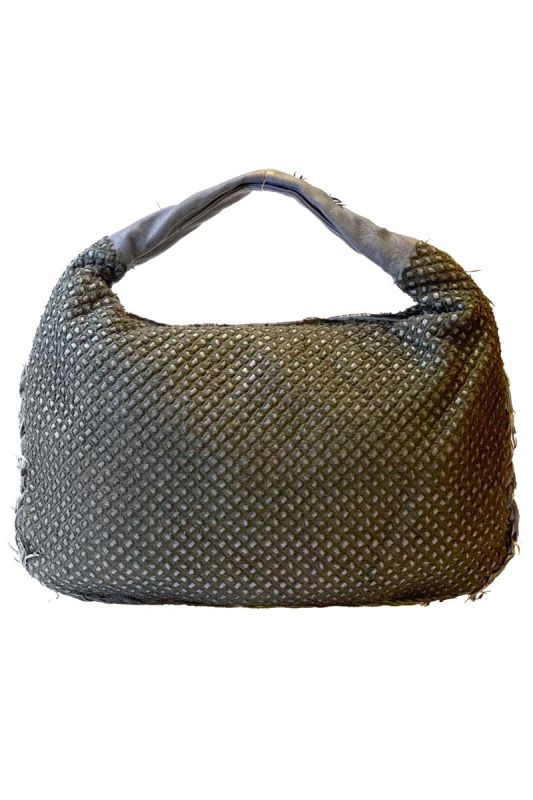 BOTTEGA INTRECCIATO FABRIC WEAVE HOBO BAG
