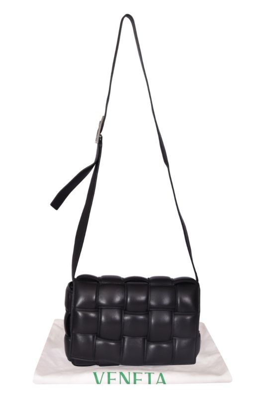 Bottega Veneta Black Cassette Crossbody Bag