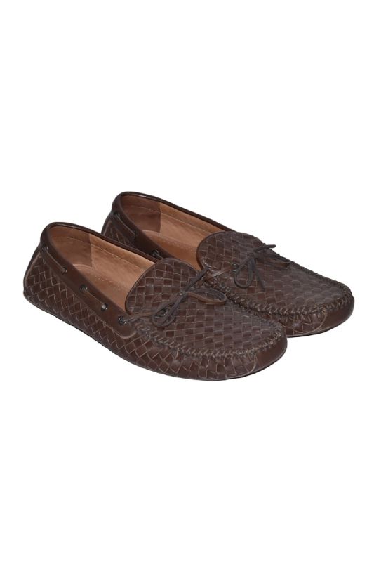 Bottega Veneta Intrecciato BrownLeather Loafers