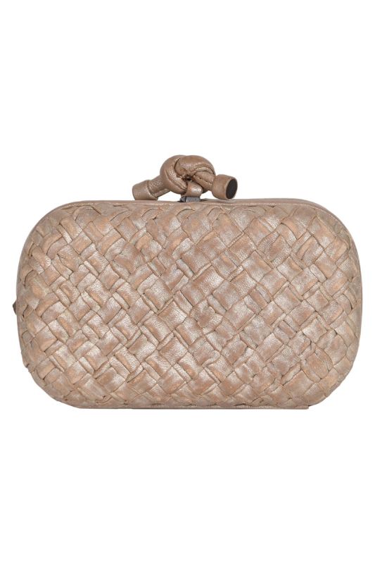 Bottega Veneta Intrecciato Knot Clutch