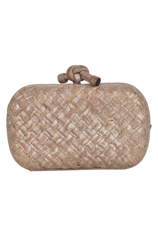 Bottega Veneta Intrecciato Knot Clutch