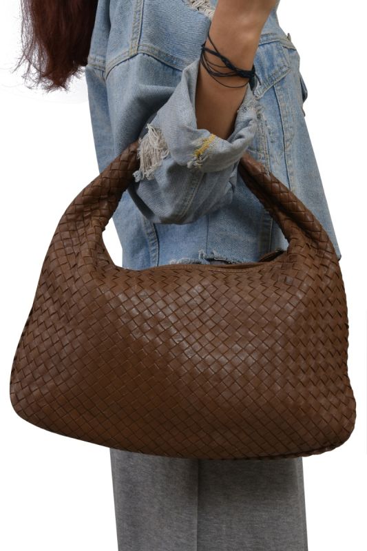 Bottega Veneta Intrecciato Leather Flower Hobo Bag
