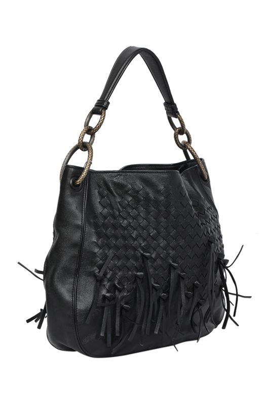 Bottega Veneta Intrecciato Loop Fringe Hobo Bag