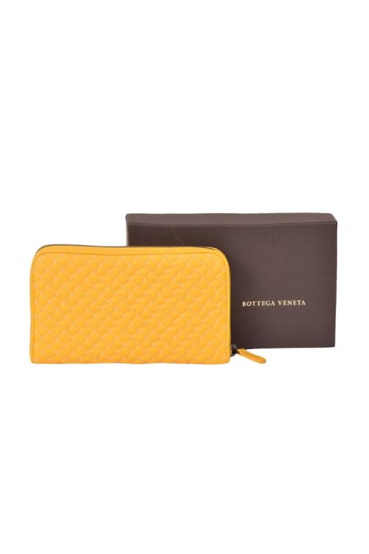 Bottega Veneta Leather Zipper Wallet