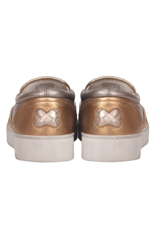 Bottega Veneta Metallic Slip -ons