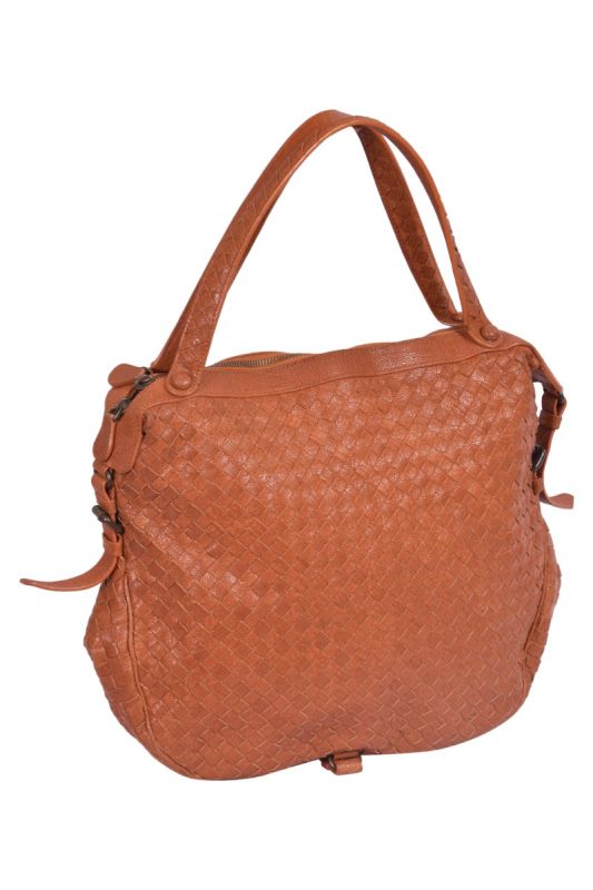 Bottega Veneta Rust Intrecciato Hobo Bag