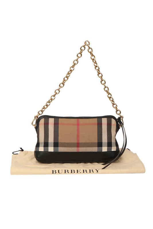 BURBERRY ABINGDON HOUSE CHECK DERBY SHOULDER BAG