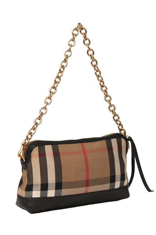 BURBERRY ABINGDON HOUSE CHECK DERBY SHOULDER BAG