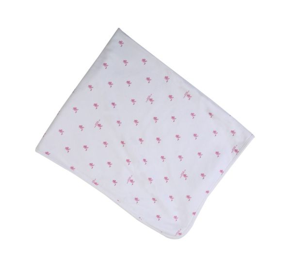BURBERRY BABY MONOGRAM COTTON JERSEY BLANKET