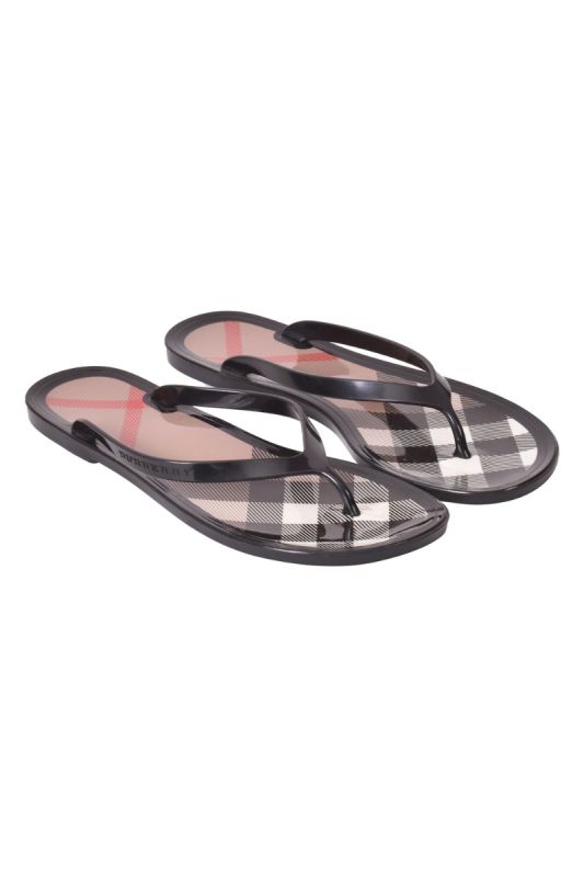 Burberry Banstead Checks Rubber Flip Flops