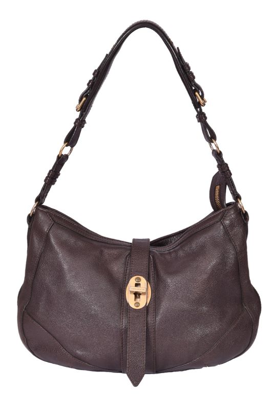 Burberry Bartow Brown Leather Hobo Bag