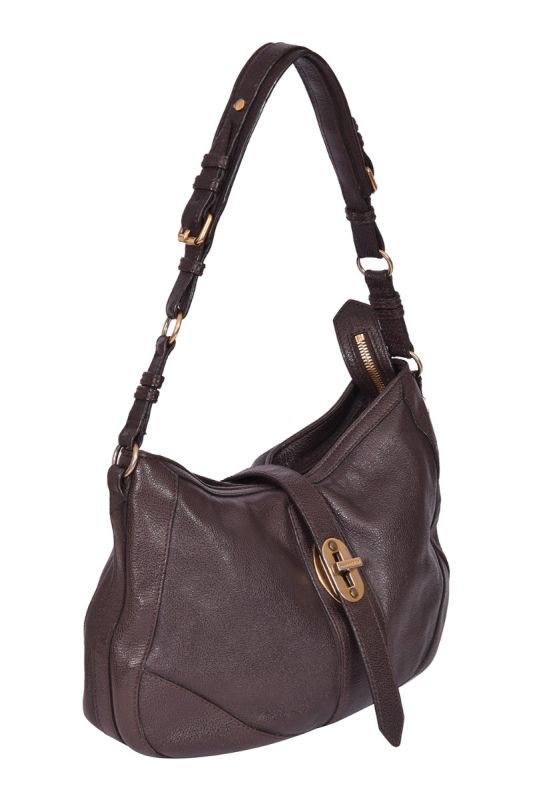 Burberry Bartow Brown Leather Hobo Bag