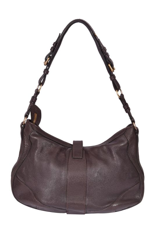 Burberry Bartow Brown Leather Hobo Bag