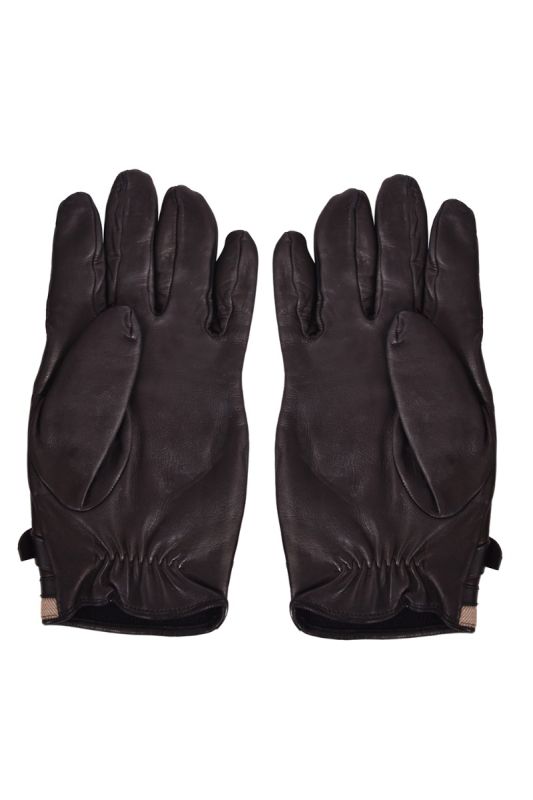 Burberry Beige Check Driving Gloves