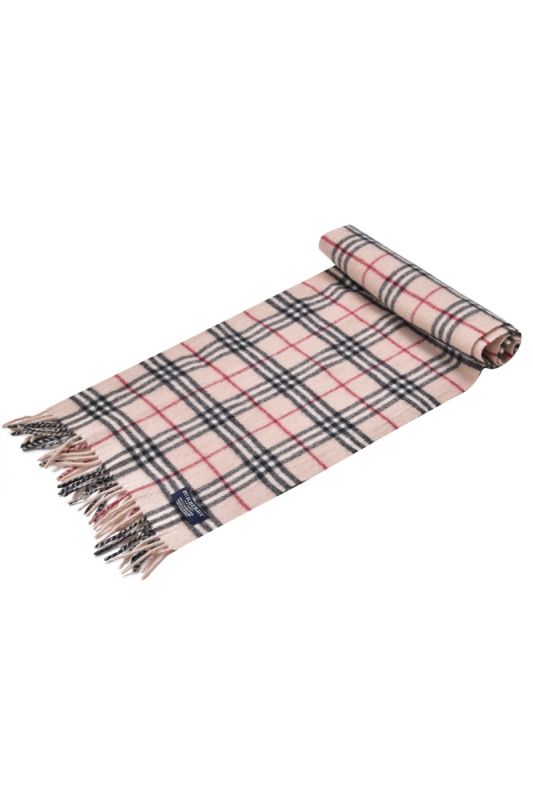Burberry Nova Checks Beige Lambswool Scarf