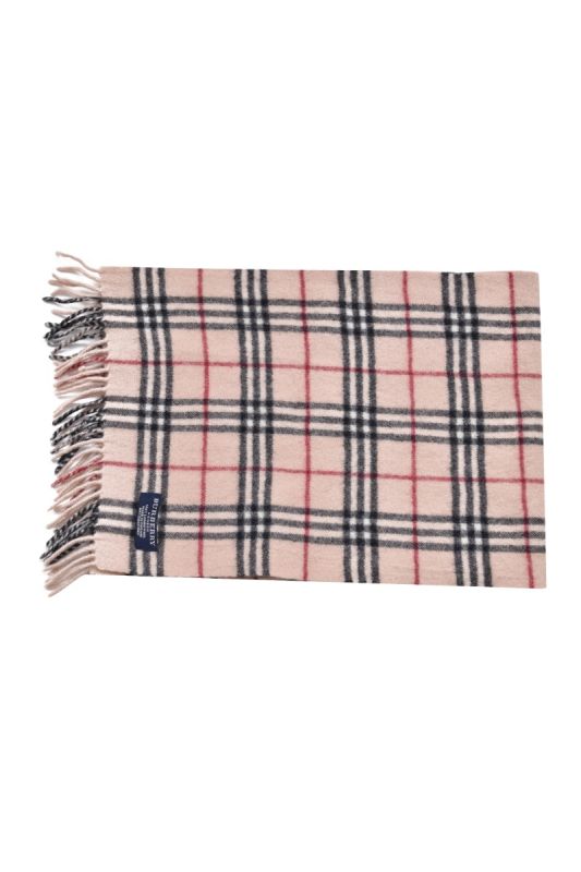 Burberry Nova Checks Beige Lambswool Scarf