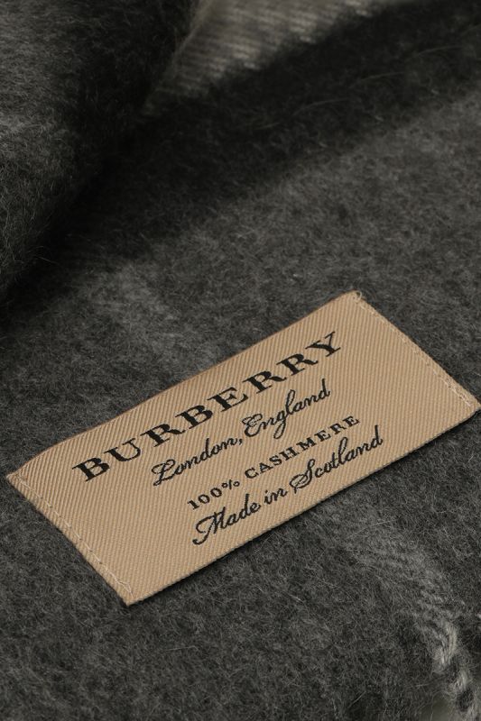 Burberry Black Cashmere Checks Scarf