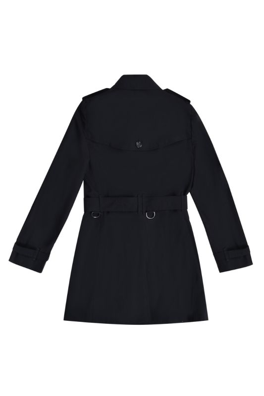 Burberry Black Double Breasted Belted Trench Coat