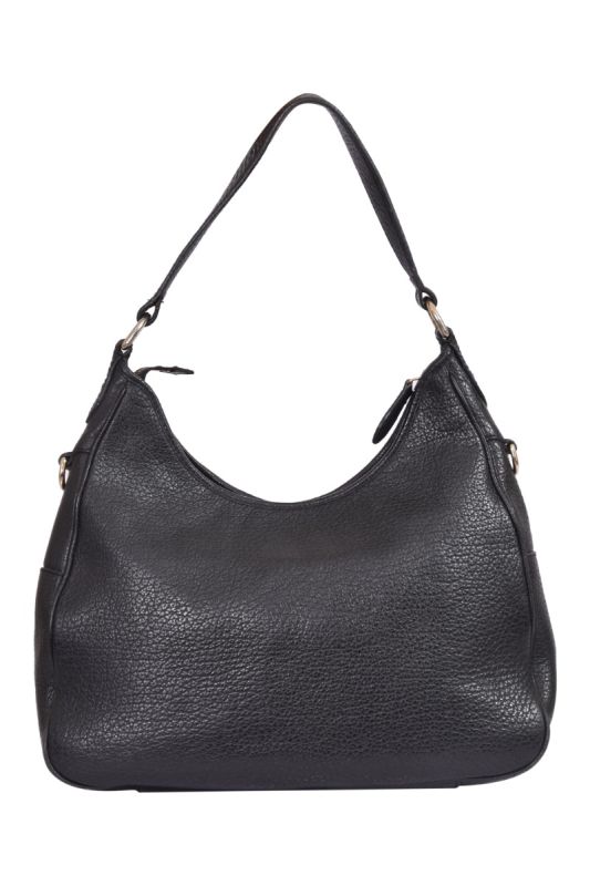 Burberry Black Grained Calfskin Shoulder Bag