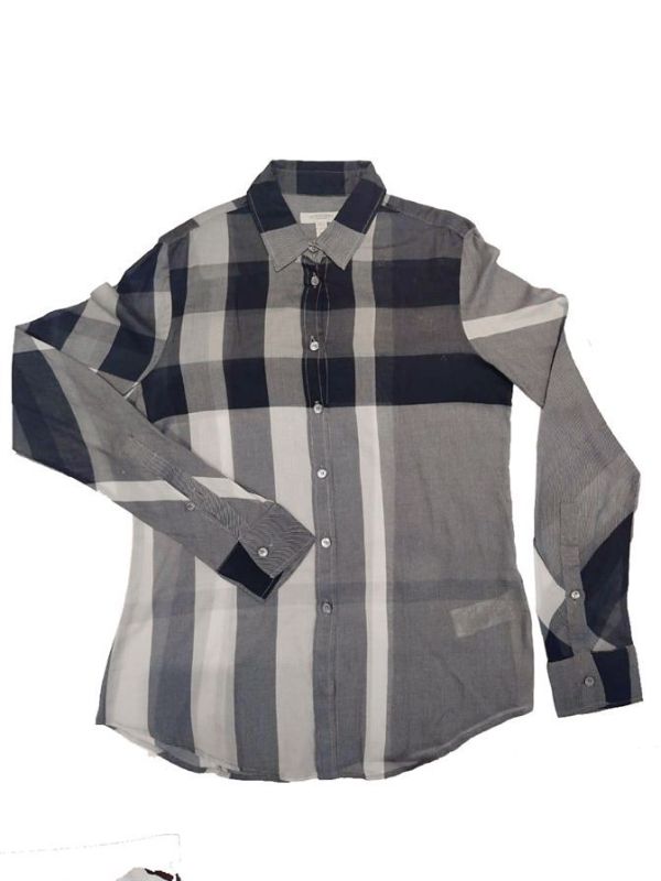 BURBERRY BLACK/GREY CHECK SHIRT