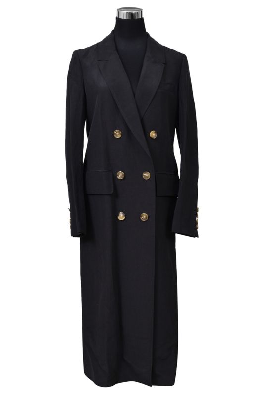 Burberry Black Linen Trenchcoat