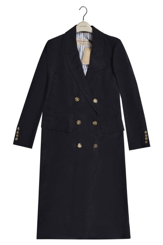 Burberry Black Linen Trenchcoat