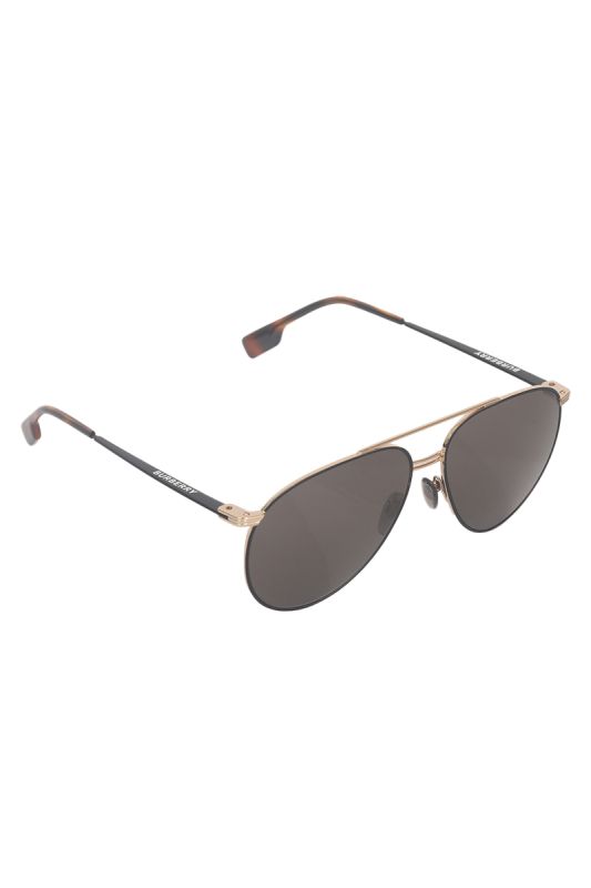 Burberry Black Logo Aviator Sunglasses