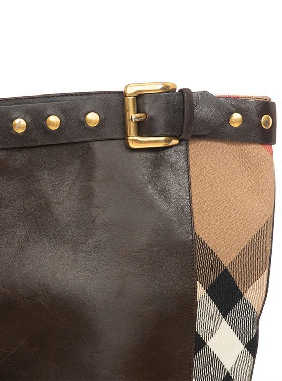 BURBERRY BLACK STUDDED LONG BOOTS
