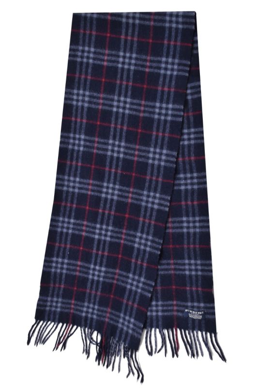 Burberry Blue Checkered Scarf