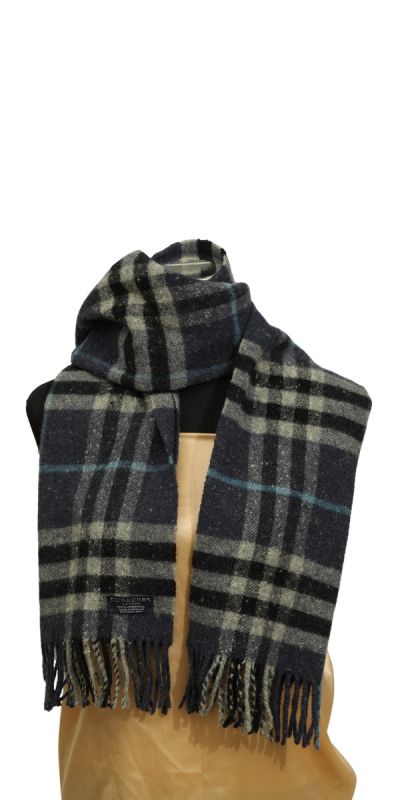 Burberry Blue Checks 100% Lambswool Muffler