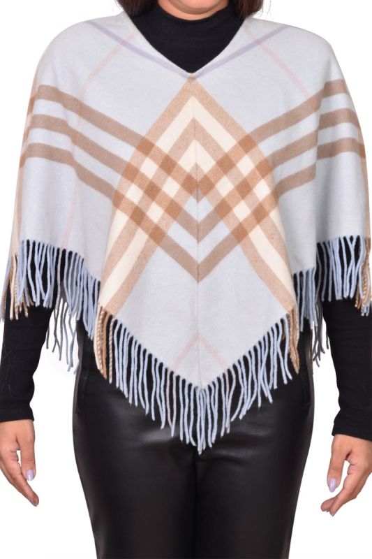Burberry Blue Checks Poncho
