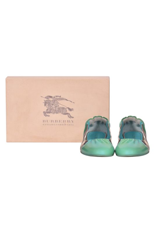 Burberry Blue Knife Soft Sole  Leather Loafers