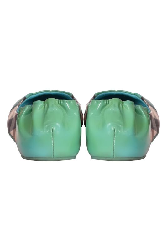 Burberry Blue Knife Soft Sole  Leather Loafers