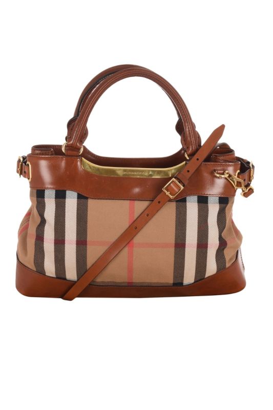 BURBERRY BRIDLE HOUSE CHECK HEPBURN BAG