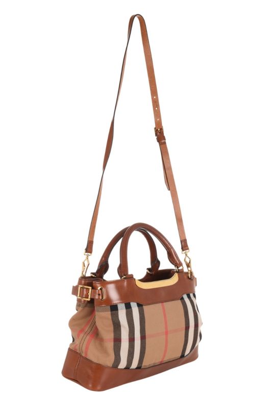 BURBERRY BRIDLE HOUSE CHECK HEPBURN BAG