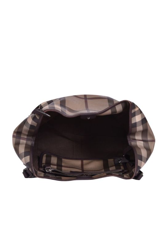 Burberry Canterbury Smoked Check Coated Canvas Tote Bag