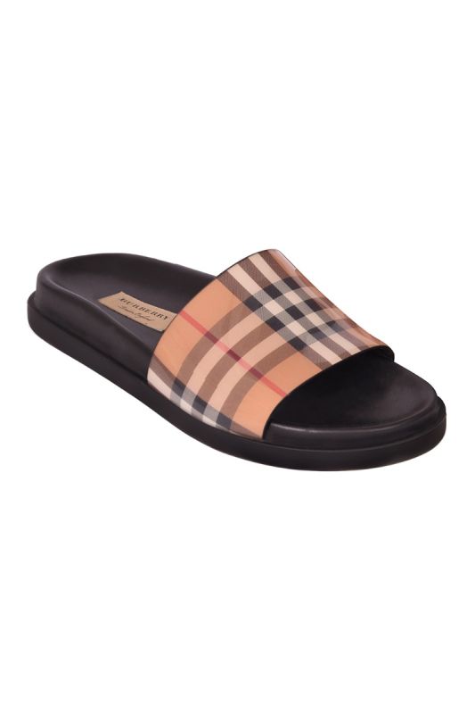 Burberry Check Furly Slides