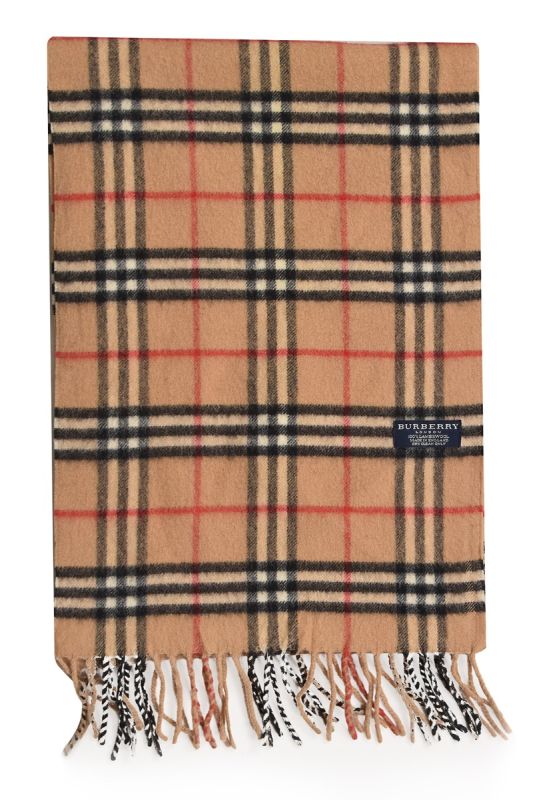Burberry Checkered Beige Scarf