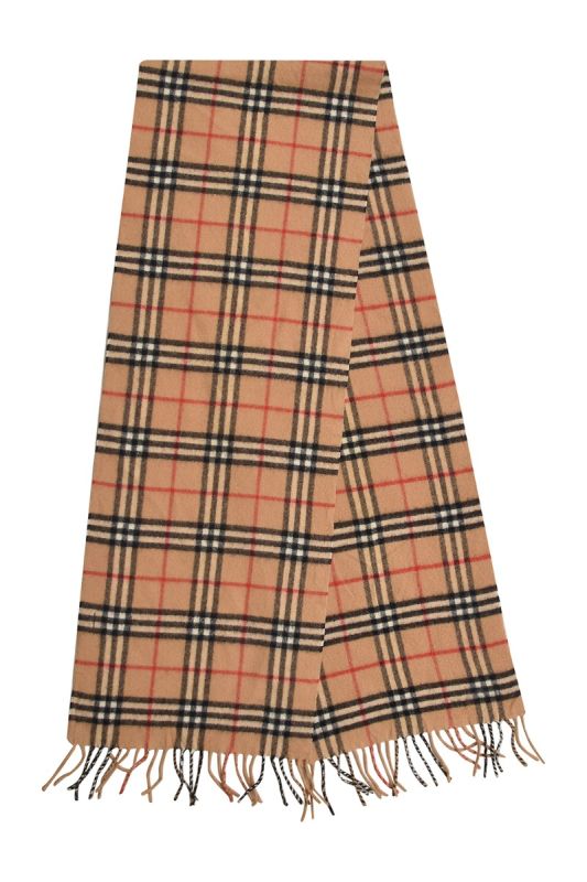 Burberry Checkered Beige Scarf