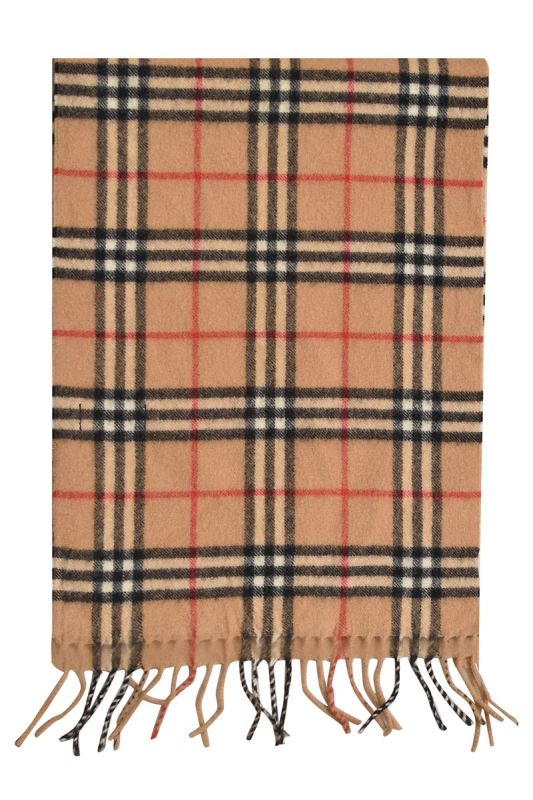 Burberry Checkered Beige Scarf